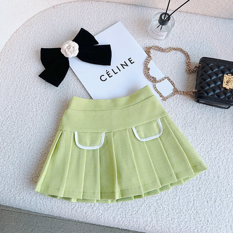 Lemon Creme Pleated Set