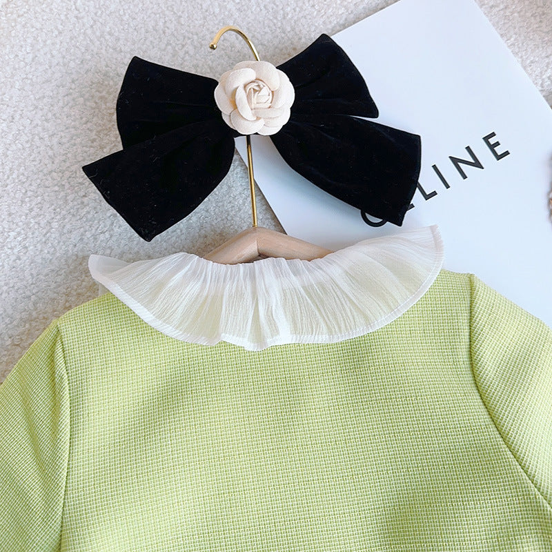 Lemon Creme Pleated Set