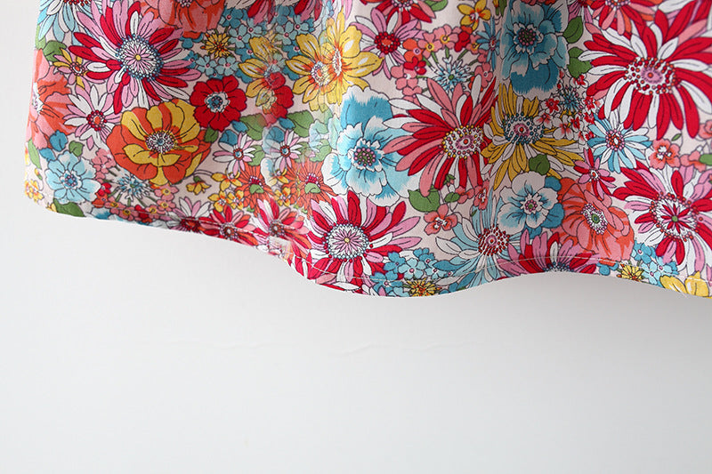 Meadow Bloom Ruffle Dress & Bonnet Set